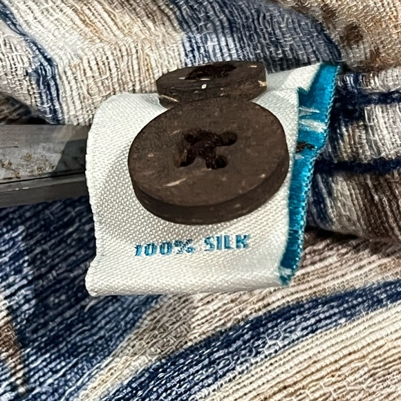 Caribbean Silk 100% Silk Hawaiian Camp Shirt Tropical Beach Vacation - Picture 10 of 13